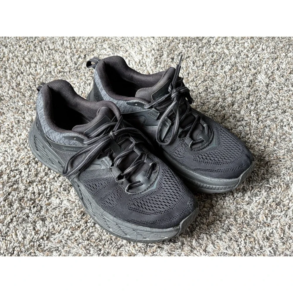 Black On Black Hoka One One Gaviota 2‎ Size 8.5 Running Sneakers Womens Shoes